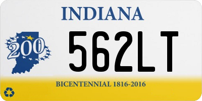 IN license plate 562LT