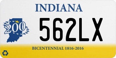 IN license plate 562LX