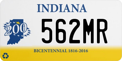 IN license plate 562MR