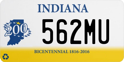 IN license plate 562MU