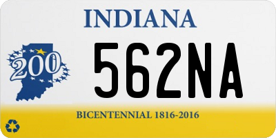 IN license plate 562NA