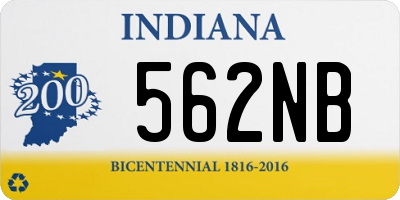 IN license plate 562NB