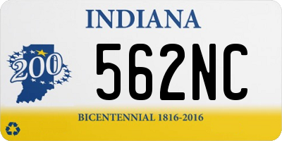 IN license plate 562NC