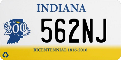 IN license plate 562NJ