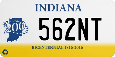 IN license plate 562NT