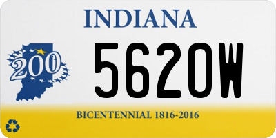 IN license plate 562OW