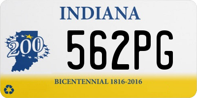 IN license plate 562PG