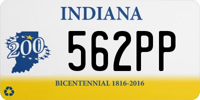 IN license plate 562PP