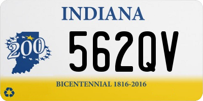 IN license plate 562QV