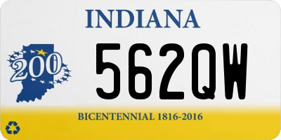 IN license plate 562QW