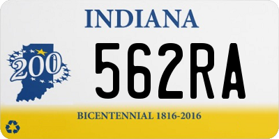 IN license plate 562RA