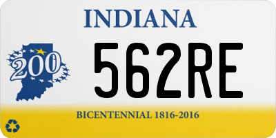 IN license plate 562RE