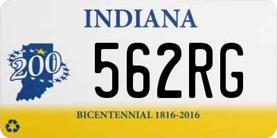 IN license plate 562RG