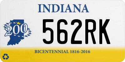 IN license plate 562RK