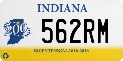 IN license plate 562RM