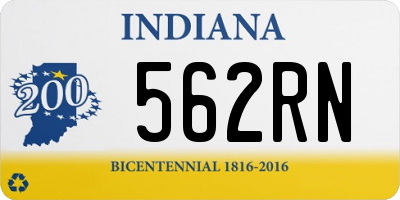 IN license plate 562RN