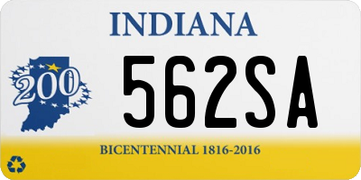 IN license plate 562SA