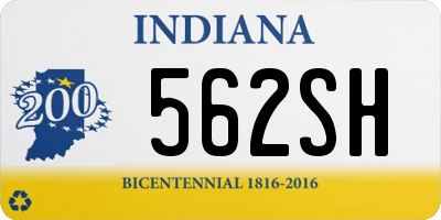 IN license plate 562SH