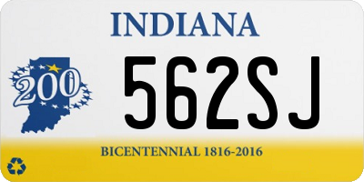 IN license plate 562SJ