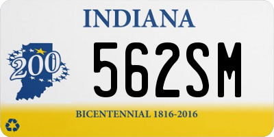 IN license plate 562SM