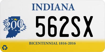 IN license plate 562SX