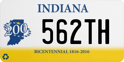 IN license plate 562TH