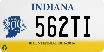 IN license plate 562TI