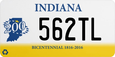 IN license plate 562TL