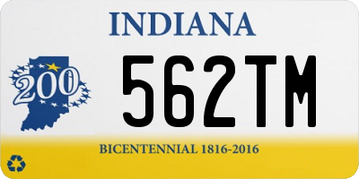 IN license plate 562TM