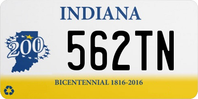 IN license plate 562TN