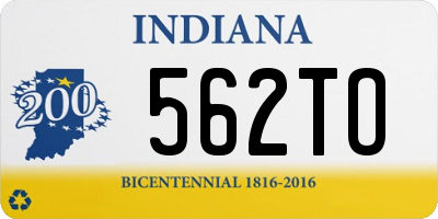 IN license plate 562TO