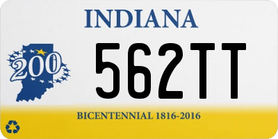 IN license plate 562TT