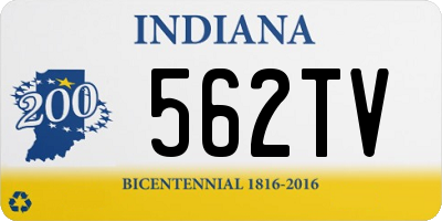 IN license plate 562TV