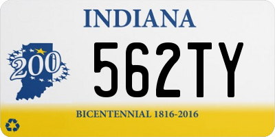 IN license plate 562TY