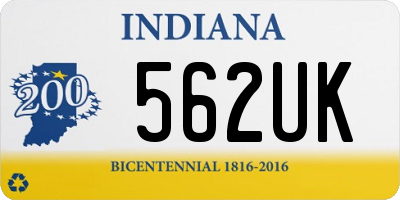 IN license plate 562UK