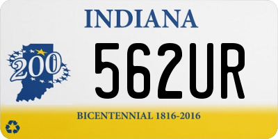 IN license plate 562UR