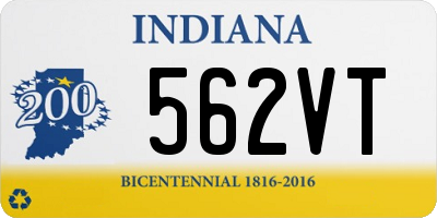 IN license plate 562VT