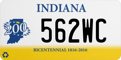 IN license plate 562WC