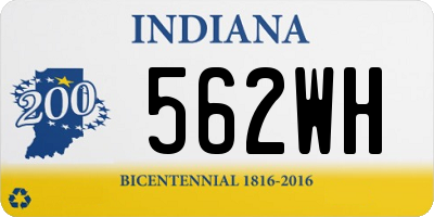 IN license plate 562WH