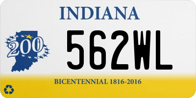 IN license plate 562WL