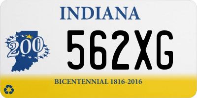 IN license plate 562XG