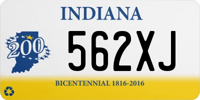 IN license plate 562XJ