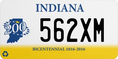 IN license plate 562XM