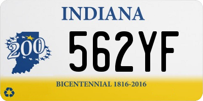 IN license plate 562YF