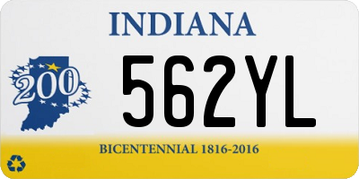 IN license plate 562YL