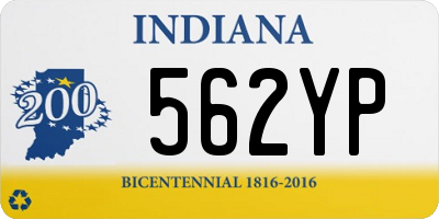 IN license plate 562YP