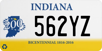 IN license plate 562YZ