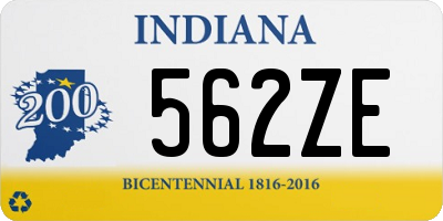 IN license plate 562ZE