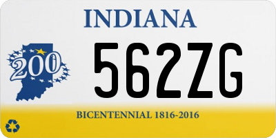 IN license plate 562ZG