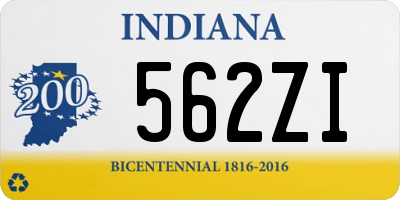 IN license plate 562ZI